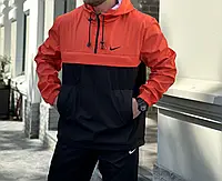 Чоловіча куртка демісезонна nike. Анорак Nike чоловічий оранжево-чорний. Вітровка Найк