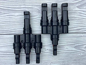 Конектор потрійний MC4 (3 в 1 пара) для монтажу сонячних систем