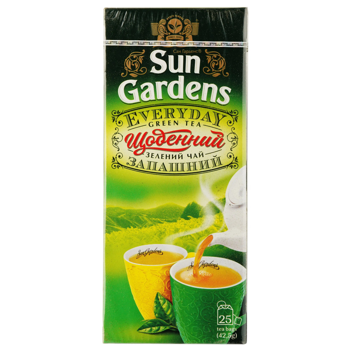 Чай зелений Sun Gardens  Щоденний Запашний 25пак*1,7г, (Сан Гарденс)