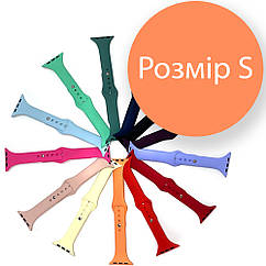 Силіконовий ремінець тонкий Apple watch 38 - 40 мм помаранчевий S