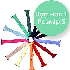 Силіконовий ремінець тонкий Apple watch 38 - 40 мм зелений 1 S