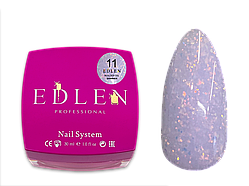 Edlen Гель будівельний Builder Gel Shimmer №11 для нігтів, 30мл (ліловий з кольоровими блискітками)