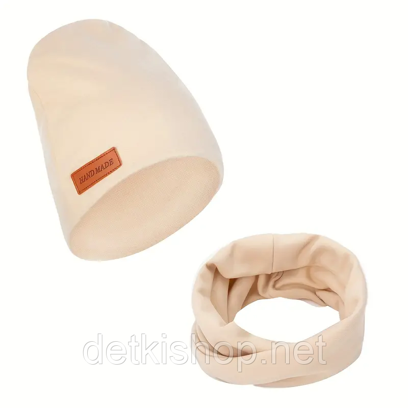 Дитяча двошарова шапочка та шарф хомут