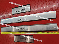 Renault Megan II *2002-2008 рік Рено Меган 2 Premium накладки на пороги комплект 4 одиниці з логотипом Україна