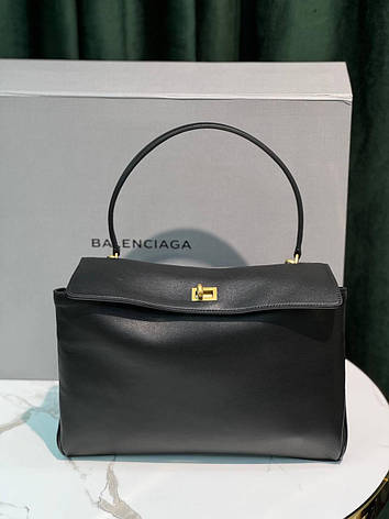 Жіноча чорна сумка Balenciaga Rodeo Medium сумка Баленсіага Родео середній розмір, фото 1