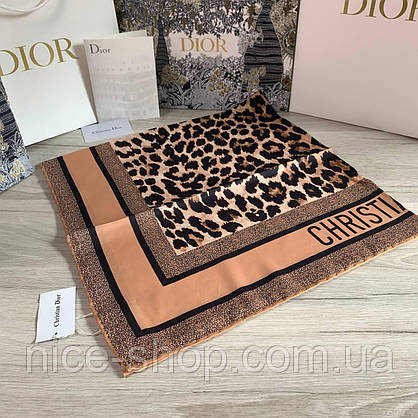 Хустка D.i.o.r шовкова з ручною підшивкою, фото 4