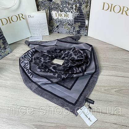Хустка D.i.o.r шовкова з ручною підшивкою, фото 3