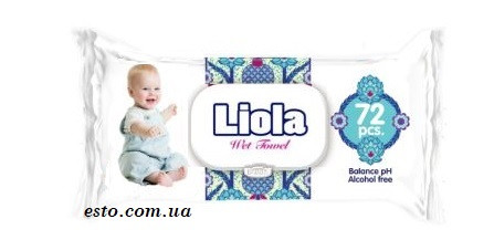 Вологі серветки для дітей Freshmaker liola folyo з клапаном 72 шт