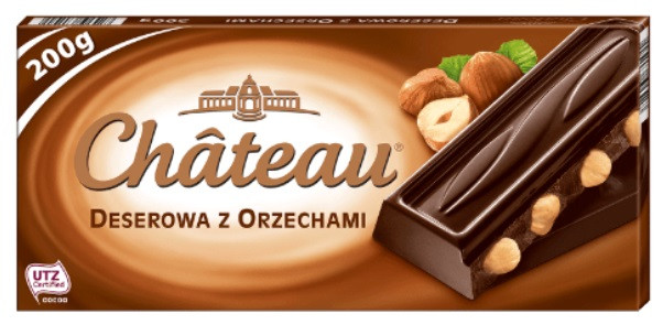 Шоколад Чорний Chateau Deserowa z Orzechami Шато з Фундуком 200 г Німеччина
