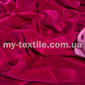 Трикотаж Велюр натуральний хб Туреччина 180 см Малиновий