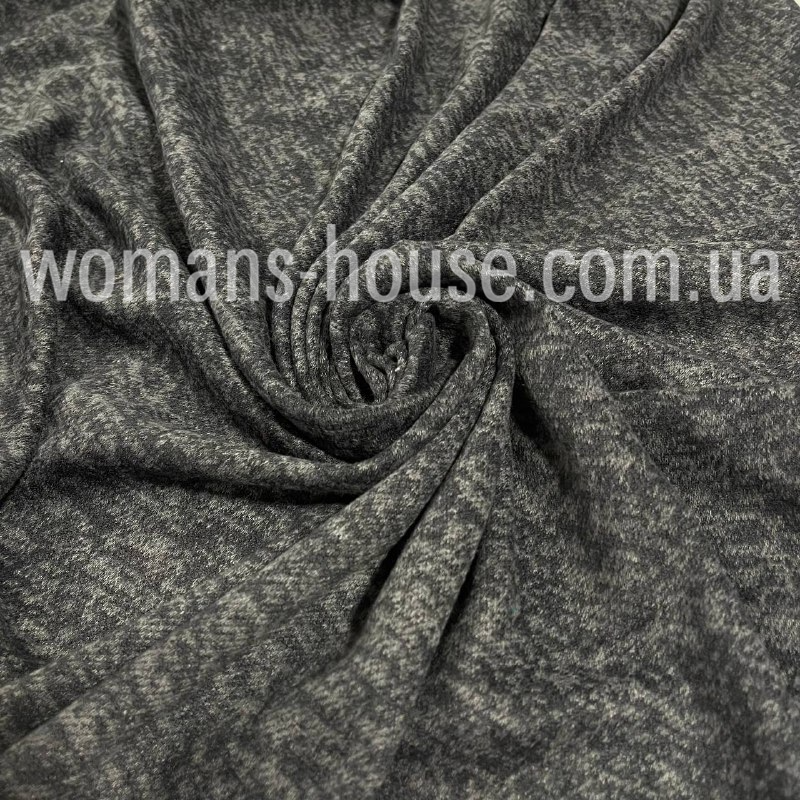 Трикотаж Ангора софт меланж Темно сірий, фото 1
