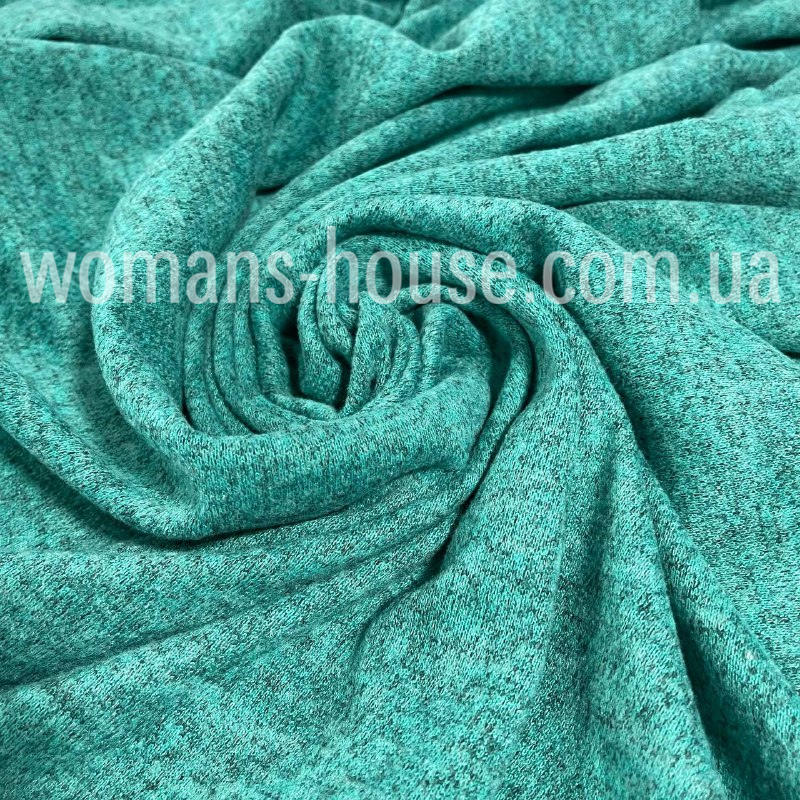 Трикотаж Ангора софт меланж Бірюза, фото 1