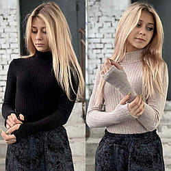 Гольф утеплений підлітковий, ангорка, з пальчиком, розміри на рости 128-158