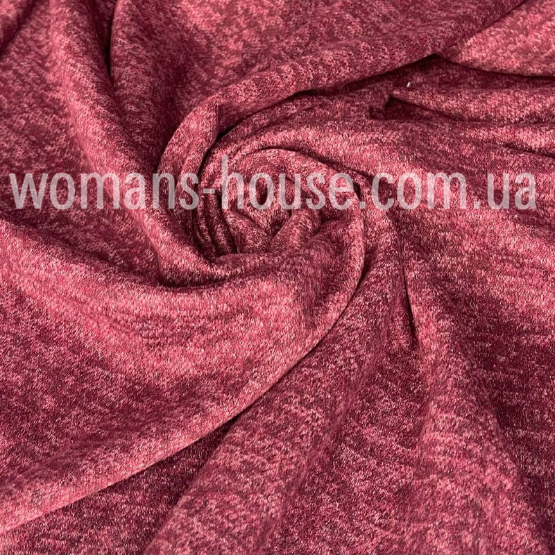 Трикотаж Ангора софт меланж Бордовий, фото 1
