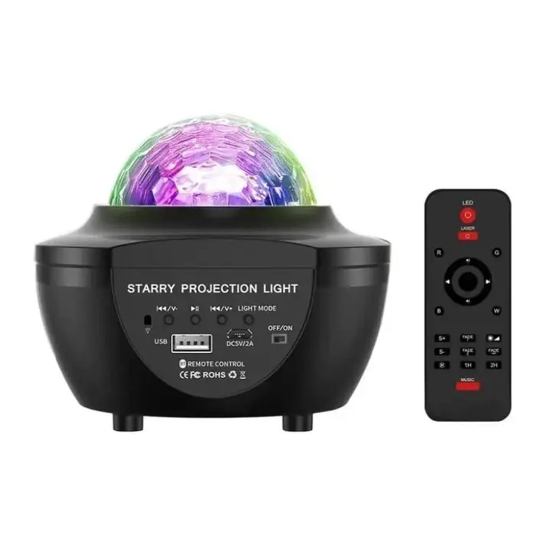 Зірковий проектор-нічник Галактика з колонкою Bluetooth та пультом LY-427 Проектор зоряного неба, фото 1