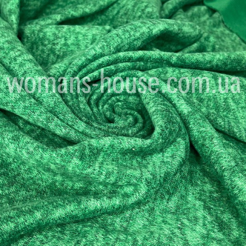 Трикотаж Ангора софт меланж Зелений, фото 1