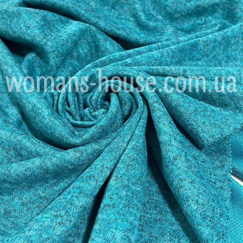 Трикотаж Ангора софт меланж Бірюза, фото 1