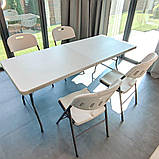 Розкладний стілець (стандартний тип) 47,5*59*86,5см Білий, фото 7