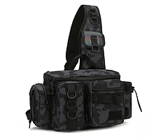 Сумка рибальська Caiman на плече для спінінгіста для ходової риболовлі комуфляж