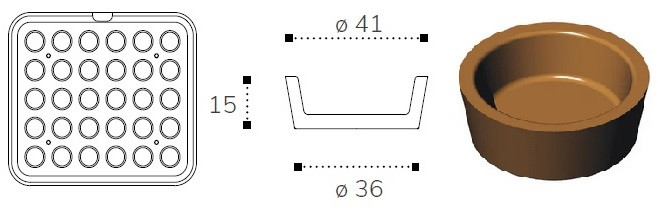 Форма для тарталеток Pavoni Plate 52