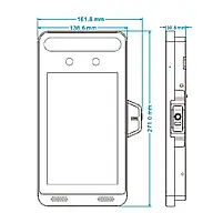 Біометричний термінал контролю доступу 2Mp TVT TD-E2128-B/TM/TP з розпізнаванням облич і вимірюванням температури (77-00172), фото 5