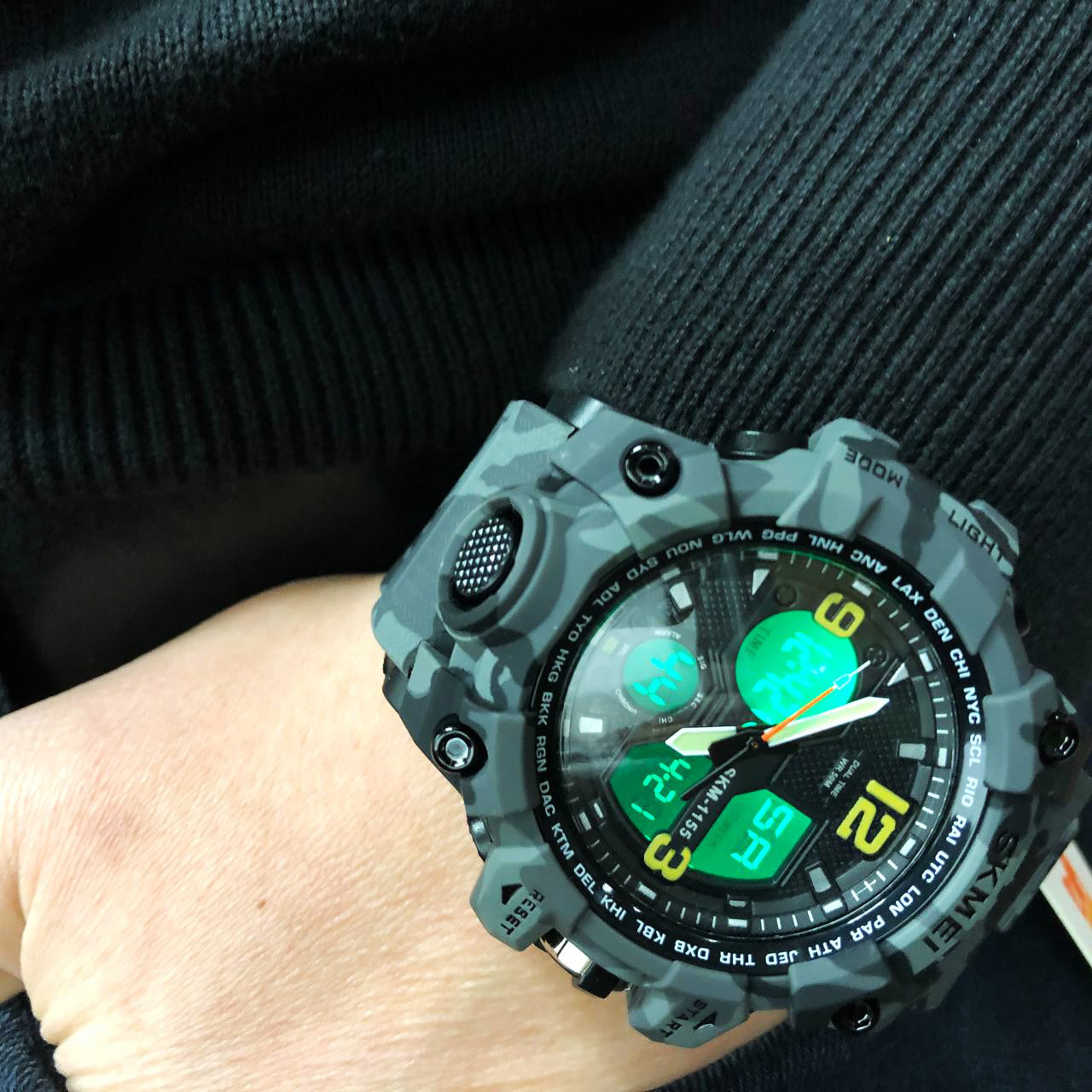 Військовий годинник для ЗСУ SKMEI 1155BCMGY, Годинники чоловічі спортивні, Сучасний VO-764 військовий годинник, фото 1