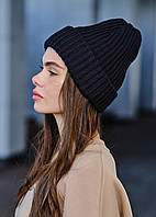 Жіноча Шапка Стаф Базова Синя Однотонна Staff 4 Navy Adver