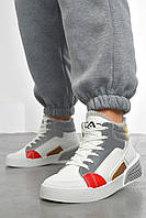 Кеди жіночі білого кольору на хутрі 193495M