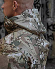 🔥 Куртка непромокальна soft shell "KLOS" (Multicam) (військова, тактична, нгу, зсу, мультикам), фото 6