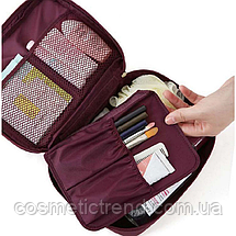 Косметичка/несесер жіноча дорожня Trevel Season Bag Burgundy 22*17*8 см, фото 5