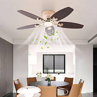 42" Світлодіодний стельовий вентилятор з підсвічуванням і дистанційним керуванням, 3 кольори стельового вентилятора