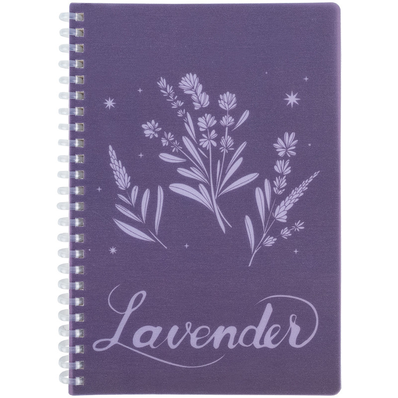 Зошит на спiралi Axent Lavender 4 8033-4-A, А5, 80 аркушів, клітинка, пластикова обкладинка