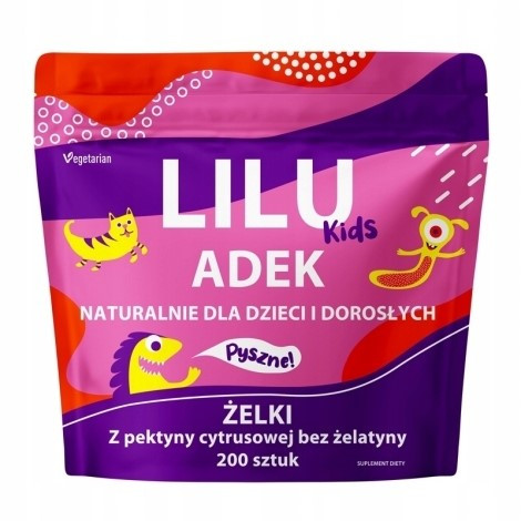 MyVita Lilu Kids вітамінне желе ADEK для дітей і дорослих 200 шт, фото 1