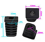 Гнучкий кабельний ввід КВ-21-2mm, чорний, фото 2