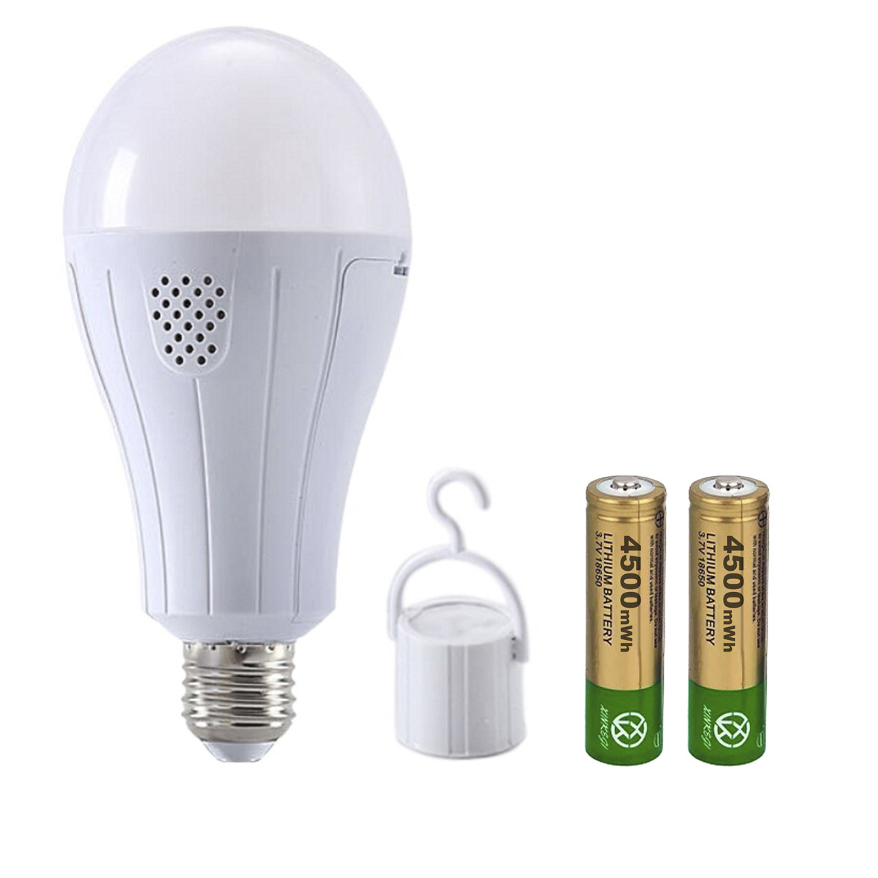 Лампочка з акумулятором та гачком E3920 (20W, 2x18650, 4500 mWh)