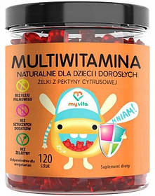 Желе натуральне МУЛЬТИВІТАМІННЕ 120 шт Myvita