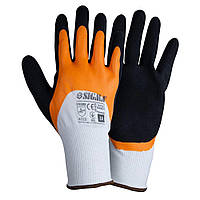 Рукавички трикотажні з подвійним латексним покриттям р9 (жовто-чорні, манжет) SIGMA (9445611)