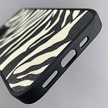 Чохол для Apple iPhone 12 Pro чохол з принтом зебра на телефон айфон 12 про чорний з білим a01o, фото 4