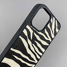 Чохол для Apple iPhone 12 Pro чохол з принтом зебра на телефон айфон 12 про чорний з білим a01o, фото 3