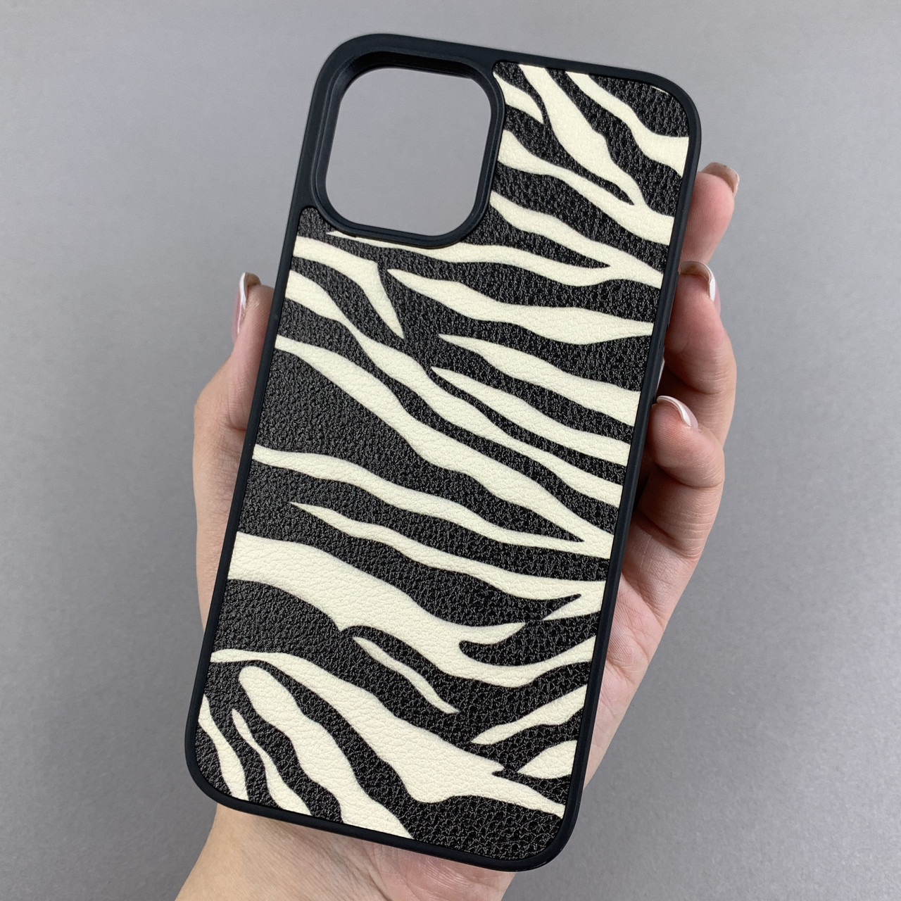 Чохол для Apple iPhone 12 Pro чохол з принтом зебра на телефон айфон 12 про чорний з білим a01o