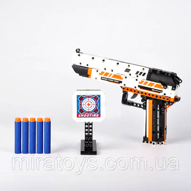 Конструктор Пистолет Desert Eagle, стреляет мягкими пулями