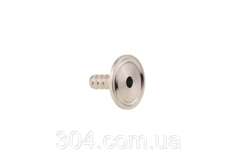 Штуцер кламповий під шланг 10 мм (ялинка), (затискач 34 мм) AISI 304, фото 1