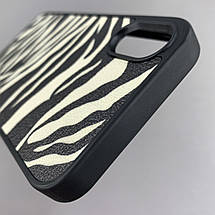 Чохол для Apple iPhone X / Xs чохол з принтом зебра на телефон айфон х / хс чорний з білим a01o, фото 5