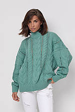 Теплий Жіночий Вовняний Светр 46-54 (мас 650)