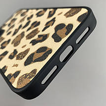 Чохол для Apple iPhone 11 плямистий чохол із принтом на телефон айфон 11 чорний із коричневим a01o, фото 4