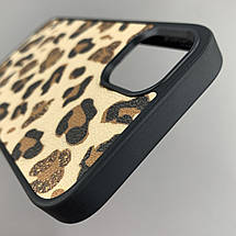 Чохол для Apple iPhone 11 плямистий чохол із принтом на телефон айфон 11 чорний із коричневим a01o, фото 5