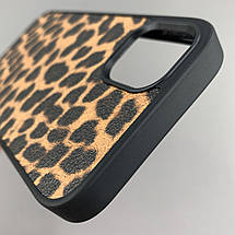 Чохол для Apple iPhone 11 чохол з принтом плями леопарда на телефон айфон 11 чорний з коричневим a01o, фото 5
