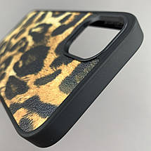 Чохол для Apple iPhone 11 чохол з принтом leopard skin на телефон айфон 11 чорний з коричневим a01o, фото 5
