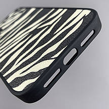 Чохол для Apple iPhone 11 чохол з принтом зебра на телефон айфон 11 чорний з білим a01o, фото 4