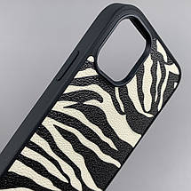 Чохол для Apple iPhone 11 чохол з принтом зебра на телефон айфон 11 чорний з білим a01o, фото 3